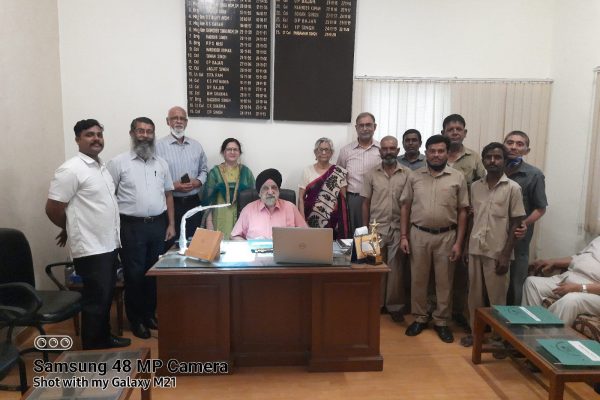 Group picture with the AVCC ground Staff